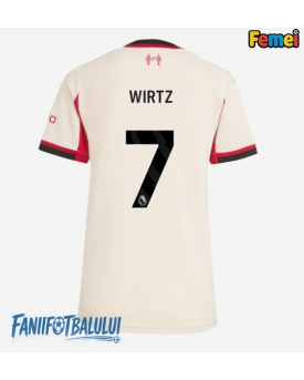 Liverpool Florian Wirtz #7 Tricou Fotbal Replică 2025-26 Femei Deplasare